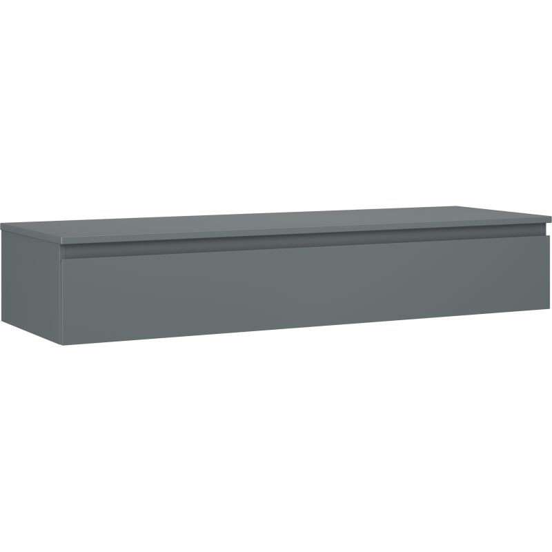 Mexen Orio szafka łazienkowa podumywalkowa 140 cm z blatem, 1 szuflada, grafit mat - 91A10-14023-1-BFC66