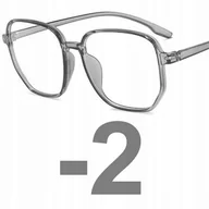 Okulary korekcyjne, oprawki, szkła - Okulary korekcyjne kujonki minusy -2 - miniaturka - grafika 1