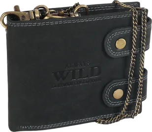 Always Wild Portfel męski skórzany z łańcuchem i z RFID Always Wild - Portfele - miniaturka - grafika 1