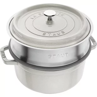 Staub, Garnek żeliwny okrągły z wkładem 3.8 l, Truflowy - Garnki - miniaturka - grafika 1