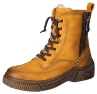 Moda i Uroda OUTLET - Mustang Damskie 1436-609 Booty, żółte, 41 EU, żółty, 41 EU - miniaturka - grafika 1