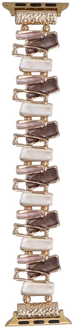 GlacierX bransoleta do smartwatcha Gleam Crystals Stretch Bracelet Rose Cappuccino do Apple Watch 38/40/41mm Kaw.-Róż.