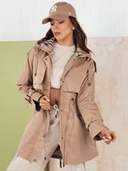 Kurtki damskie - Kurtka damska parka MOZA beżowa Dstreet TY4283-XXL - miniaturka - grafika 1