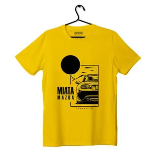 T-shirt koszulka Mazda Miata żółta-3XL - Odzież do sportów motorowych - miniaturka - grafika 1