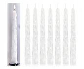 Świece - Świece stołowe świece stożkowe na komunię ślub wesele chrzest śnieżynka 14x - miniaturka - grafika 1