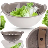 Sitka - CEDZAK KUCHENNY Z MISKĄ 2W1 DURSZLAK SITKO MISKA BEŻ ELA 3L ORION 124485 - miniaturka - grafika 1