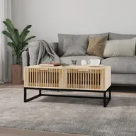 Ławy i stoliki kawowe - Stolik kawowy 80x40x35 cm materiał drewnopochodny i żelazo - miniaturka - grafika 1