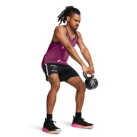 Spodnie sportowe męskie - Męskie spodenki treningowe Under Armour Project Rock Mesh Short Boh - czarne - UNDER ARMOUR - miniaturka - grafika 1
