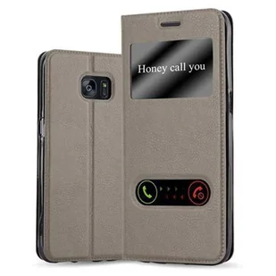 Samsung Etui Galaxy S7 edge firmy cadorabo pokrowiec osłona z punktu widzenia (View okien), funkcja stojaka i zapięciem na magnes Case Cover osłona etui torebka z klapką Book Style, Galaxy S7 DE-113857 - Etui i futerały do telefonów - miniaturka - grafika 3