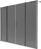 Parawany nawannowe - Mexen Velar Duo parawan nawannowy 2-skrzydłowy rozsuwany 170 x 150 cm, grafit, gun metal - 896-170-000-42-95 - miniaturka - grafika 1