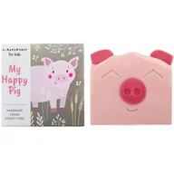 Kosmetyki kąpielowe dla dzieci - Almara Soap For Kids My Happy Pig mydło robione ręcznie o zapachu gruszki dla dzieci 100 g - miniaturka - grafika 1