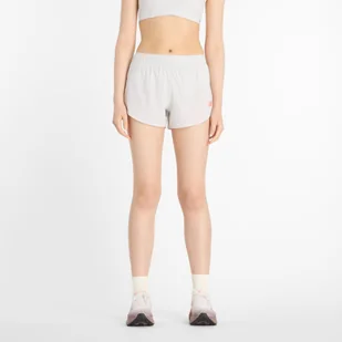 Spodenki damskie New Balance WS51288GYM szare - Spodnie sportowe damskie - miniaturka - grafika 1