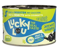 Mokra karma dla kotów - Lucky Lou Lifestage Adult Wołowina i owady puszka 200g - miniaturka - grafika 1