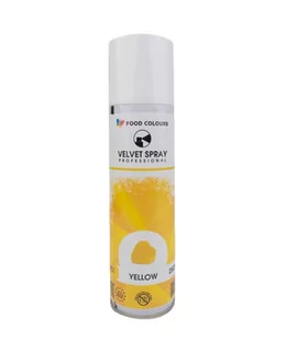 Zamsz w sprayu żółty Velvet Spray 250 ml Food Colours - Dodatki do ciast w proszku - miniaturka - grafika 1