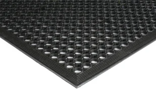 Mata gumowa z powierzchnią antypoślizgową, wejściowa, 0,8 x 1,2 m - Podnóżki, podpórki, podkładki - miniaturka - grafika 1