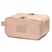 Kosmetyczki, organizery i kuferki - PUCCINI Kosmetyczka Damska Podróżna Trzykomorowa Kuferek Różowa QML014-9B - miniaturka - grafika 1