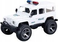 Zabawki zdalnie sterowane - Jeep Rc Policyjny Zdalnie Sterowany Pojazd Samochód Biały - miniaturka - grafika 1