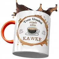 Kubki - Kubek Pomarańczowy dla Urzędnika Strzeli Kawkę z Nadrukiem ze Zdjęciem+ Opakowanie na prezent (wzór 01) - miniaturka - grafika 1