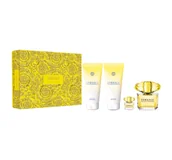 Zestawy perfum damskich - Versace Yellow Diamond woda toaletowa spray 90ml + 5ml + żel 100ml + balsam 100ml - miniaturka - grafika 1