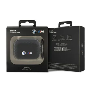 Oryginalne Etui APPLE AIRPODS PRO BMW Carbon Double Metal Logo (BMAPWMPUCA2) czarne - Akcesoria do słuchawek - miniaturka - grafika 9