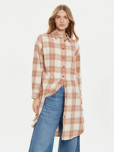 Roxy Sukienka koszulowa Aqua Waves ERJWT03637 Beżowy Loose Fit - Sukienki - miniaturka - grafika 1