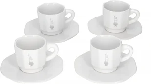 Bialetti Zestaw 4 filiżanek z podstawką Biały RTATZ402 - Filiżanki - miniaturka - grafika 2