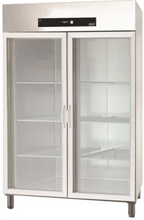 Szafa chłodnicza przeszklona galwanizowana 700L GN 2/1 ASBER GREEN LINE ECP-G-1402 GLASS HC - Szafy i witryny chłodnicze - miniaturka - grafika 1