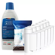 Akcesoria i części do ekspresów do kawy - Zestaw Bosch, Filtr Aqualogis AL-Inte 6szt, Bosch Odkamieniacz 311968 500ml - miniaturka - grafika 1