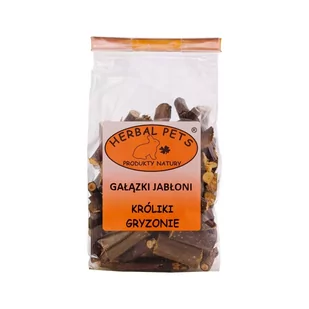 Herbal Pets GAŁĄZKI JABŁONI 100g - Przysmaki dla gryzoni - miniaturka - grafika 1