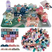 Klocki - Klocki Drewniane Edukacyjne Miasto Auta Układanka - miniaturka - grafika 1