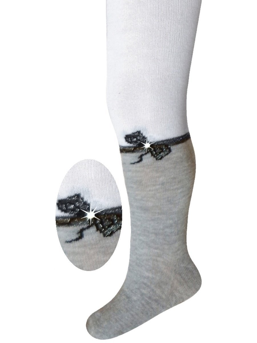 Dziewczęce rajstopy bawełniane czarna kokardka Milusie