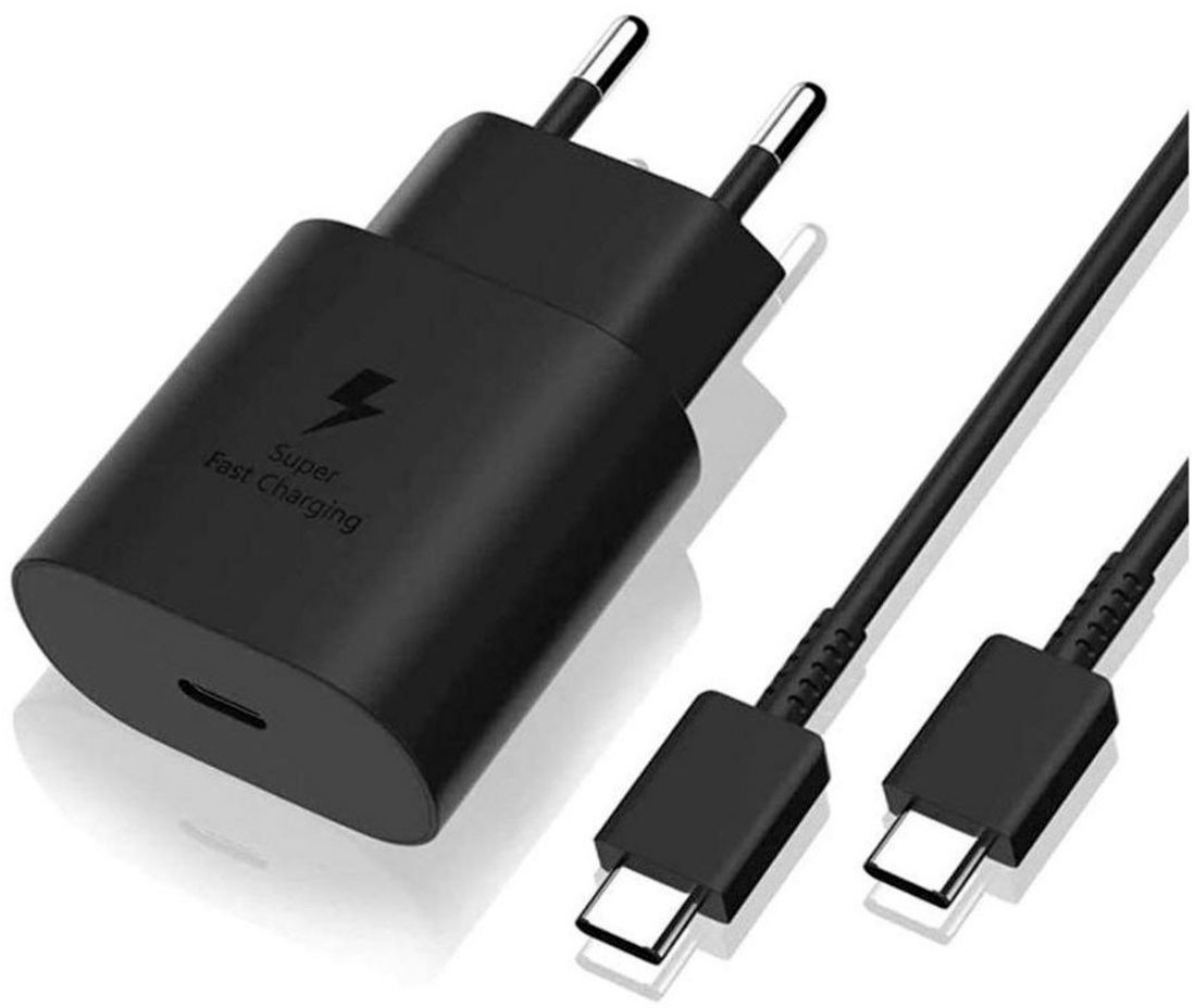 Oryginalna ładowarka sieciowa Samsung 25W + kabel USB-C - USB-C EP-TA800 GP-PTU021SOABQ Czarny (bulk EU)