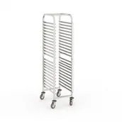 Wózki na żywność - B2B Partner Wózek ze stali nierdzewnej na pojemniki gastronomiczne, 15 poziomów, GN 1/1, 1700x380x550 mm 434078 - miniaturka - grafika 1
