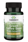 Kawa w kapsułkach i saszetkach - Swanson Full Spectrum Zielona kawa ziarnista, 400 mg, 60 kapsułek - miniaturka - grafika 1