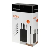 Zestawy sztućców - Komplet noży Kobe w bloku 6 sztuk czarny - miniaturka - grafika 1