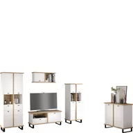 Inne meble do salonu - Zestaw Mebli do Salonu 2 Cross MebloCross Dąb Artisan / Biały Mat - miniaturka - grafika 1