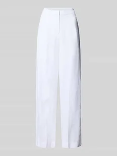Spodnie lniane o kroju tailored fit z mieszanki lnu i lyocellu - Spodnie damskie - miniaturka - grafika 1