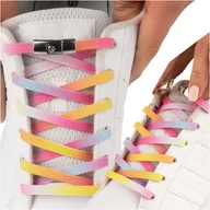 Akcesoria obuwnicze - Płaskie elastyczne sznurówki do butów bez potrzeby wiązania kolorowe 100 cm - miniaturka - grafika 1