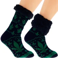 Skarpetki męskie - Ciepłe Męskie Skarpetki Zimowe MARICHUANA 41-46 - miniaturka - grafika 1