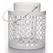 Świeczniki - Lampion ARTE REGAL Portavela Barocco, biały, 15x17 cm - miniaturka - grafika 1