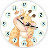 Wyposażenie pokoiku dziecięcego - naSciane Zegar ścienny dla dzieci ŻYRAFA ECO na prezent - miniaturka - grafika 1