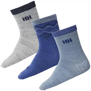 Helly Hansen Dziecięce skarpety wełniane K 3PK, 953 szary melanż, 26-28 - Skarpetki damskie - miniaturka - grafika 1