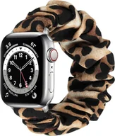 Akcesoria do smartwatchy - PASEK DO ZEGARKA SCRUNCHIE BRĄZ APPLE WATCH 1/2/3/4/5/6/7/8/9/SE 44/45/46mm - miniaturka - grafika 1