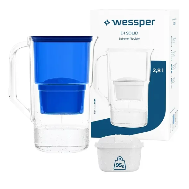 Dzbanek filtrujący Wessper D1 SOLID 2,8l + 2x filtr aquamax