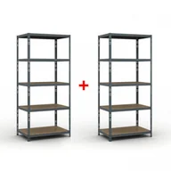 Regały biurowe - B2B Partner Regał półkowy 2000 x 900 x 600 mm, nośność 175 kg 1+1 GRATIS 540048 - miniaturka - grafika 1