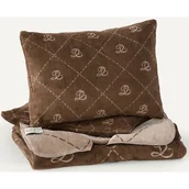 Gadżety dla graczy - Zestaw MASSAGGIO Koc i poduszki Brązowy - miniaturka - grafika 1