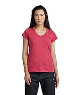 Koszulki i topy damskie - G-STAR RAW Women's Eyben Stripe Slim V-Neck Top T-shirt, różowy (Bright Bazooka 4107-7178), XS, Różowy (Bright Bazooka 4107-7178), XS - miniaturka - grafika 1