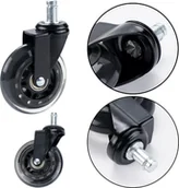 Fotele gamingowe - Lean Kauczukowe Kółko Do Fotela Przezroczyste Ciche 1 Szt - miniaturka - grafika 1