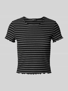 T-shirt o kroju slim fit z dodatkiem wiskozy model ‘EMMA’ - Koszulki i topy damskie - miniaturka - grafika 1