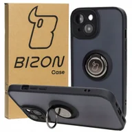 Etui i futerały do telefonów - Etui Bizon Case Hybrid Ring do iPhone 15, czarne - miniaturka - grafika 1